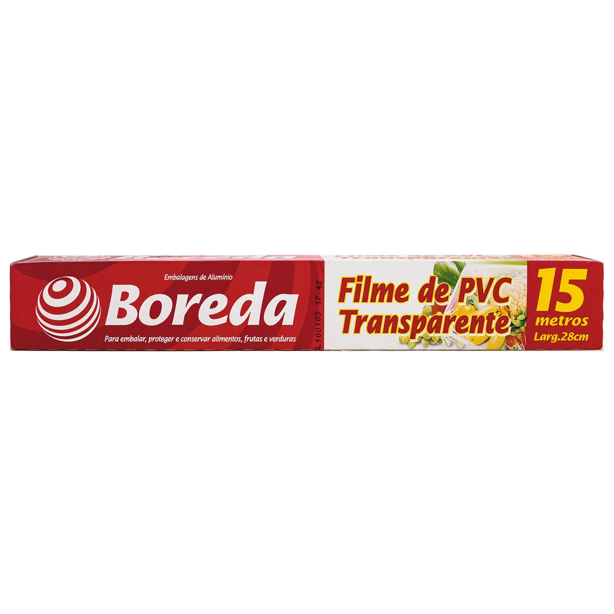 Kit c/ 5 Plástico Filme de Pvc Transparente 28 Cm x 15 Metros Ótimo Para Uso na Cozinha, Boreda - 1209
