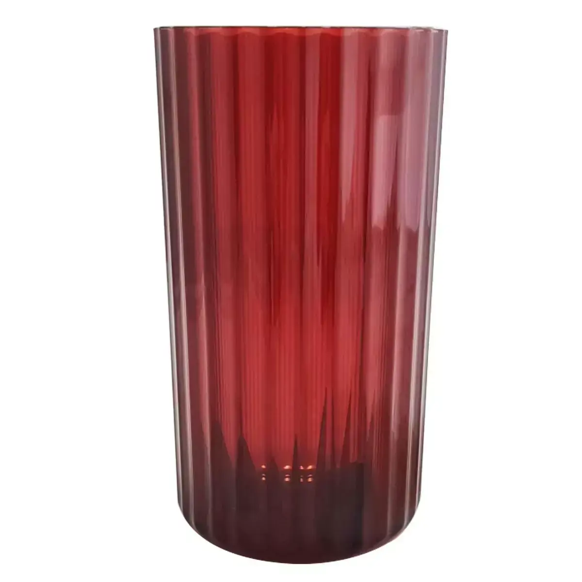 Vaso De Flor M Decorativo Planta Translucido Groove Jardim Terracota