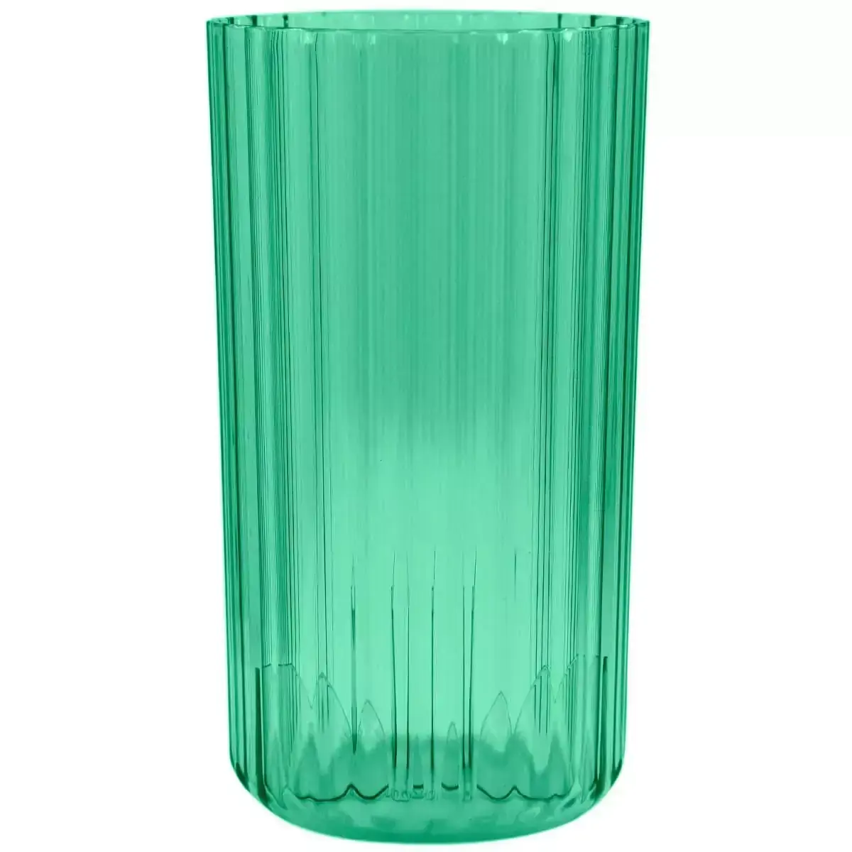 Vaso De Flor M Decorativo Planta Translucido Groove Jardim Verde Menta