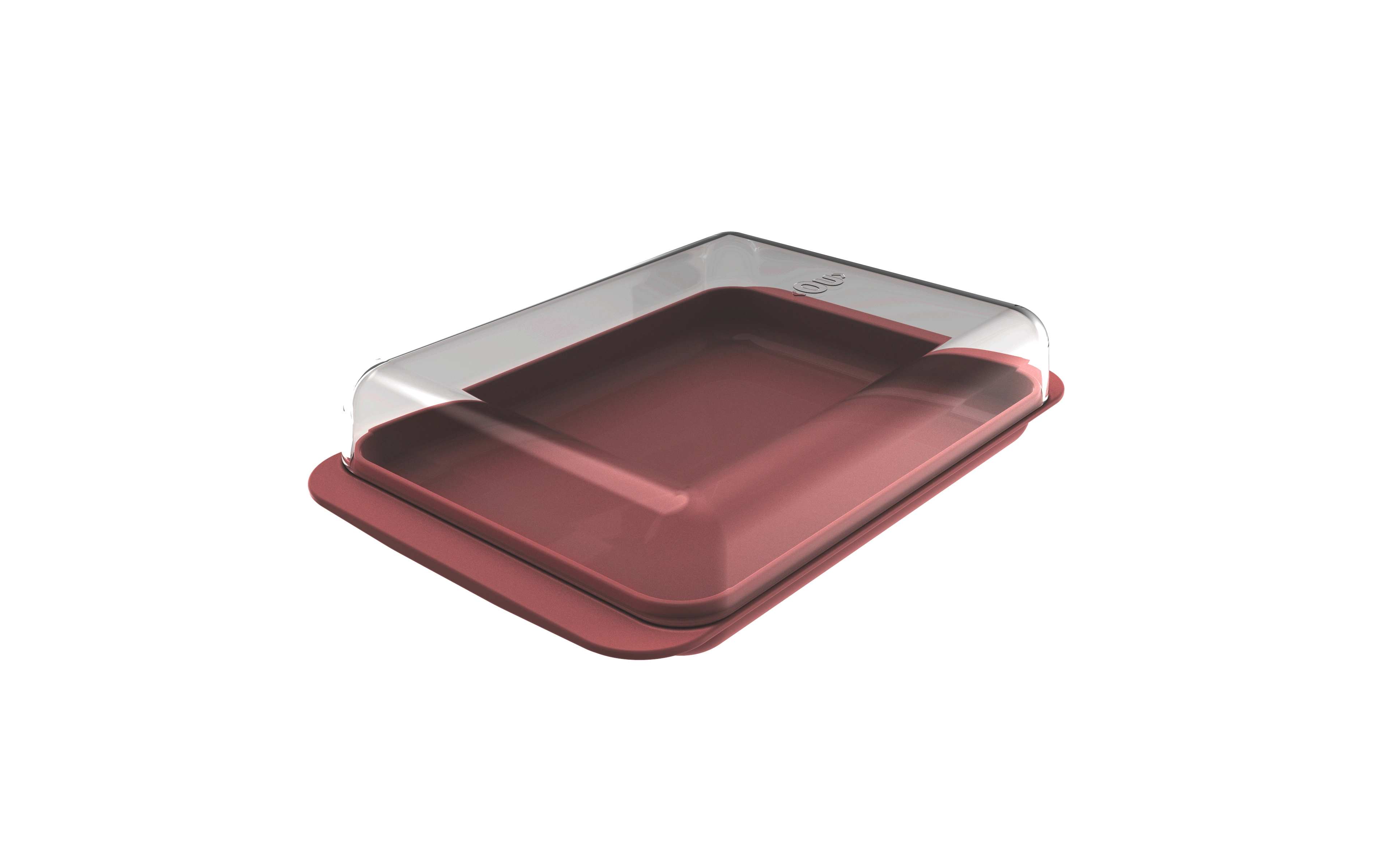 Porta Frios Com Tampa Queijeira Pote Para Queijo Presunto Cozinha Vermelho