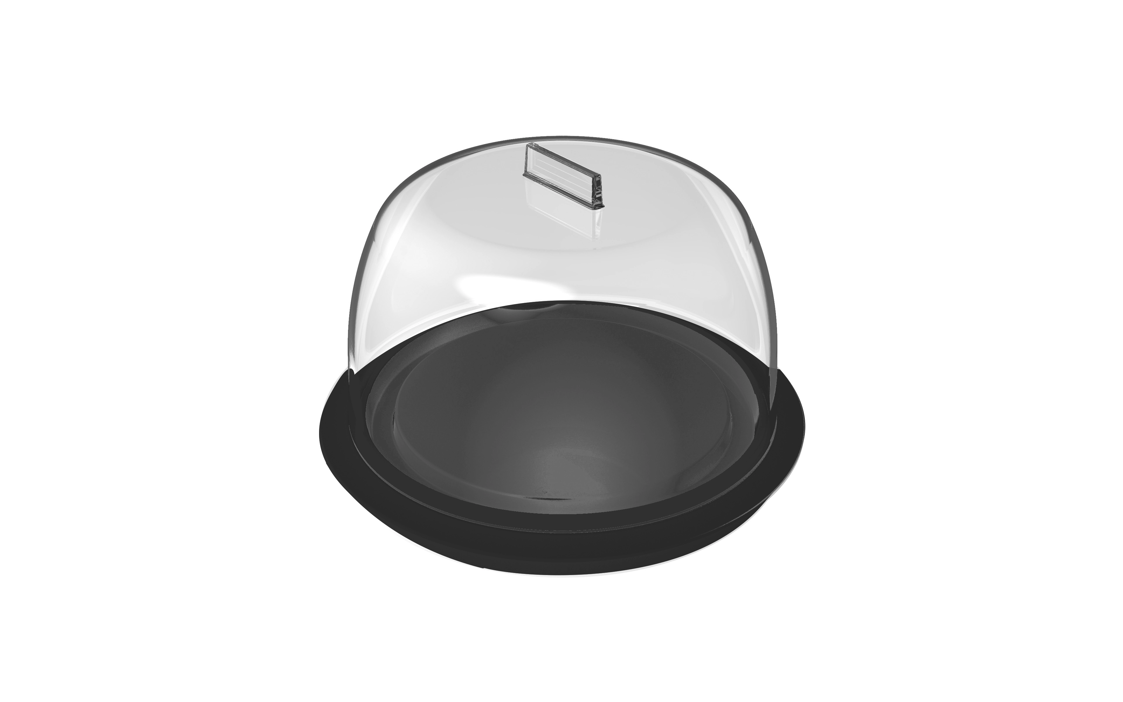 Queijeira Porta Queijo Com Tampa Cúpula Suporte De Frios Preto