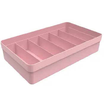 Organizador de Gavetas Colmeia Organizadora Para Camisetas Logic Ou Rosa Quartzo