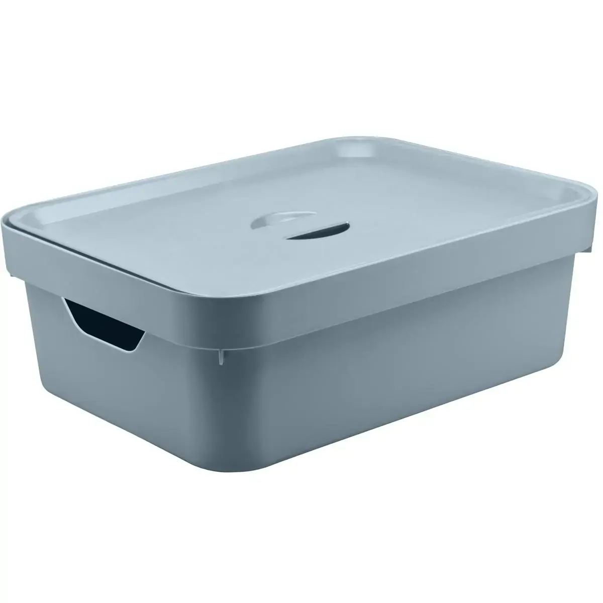 Caixa Organizadora Grande Para Closet 10L Com Tampa Nordi Azul Glacial