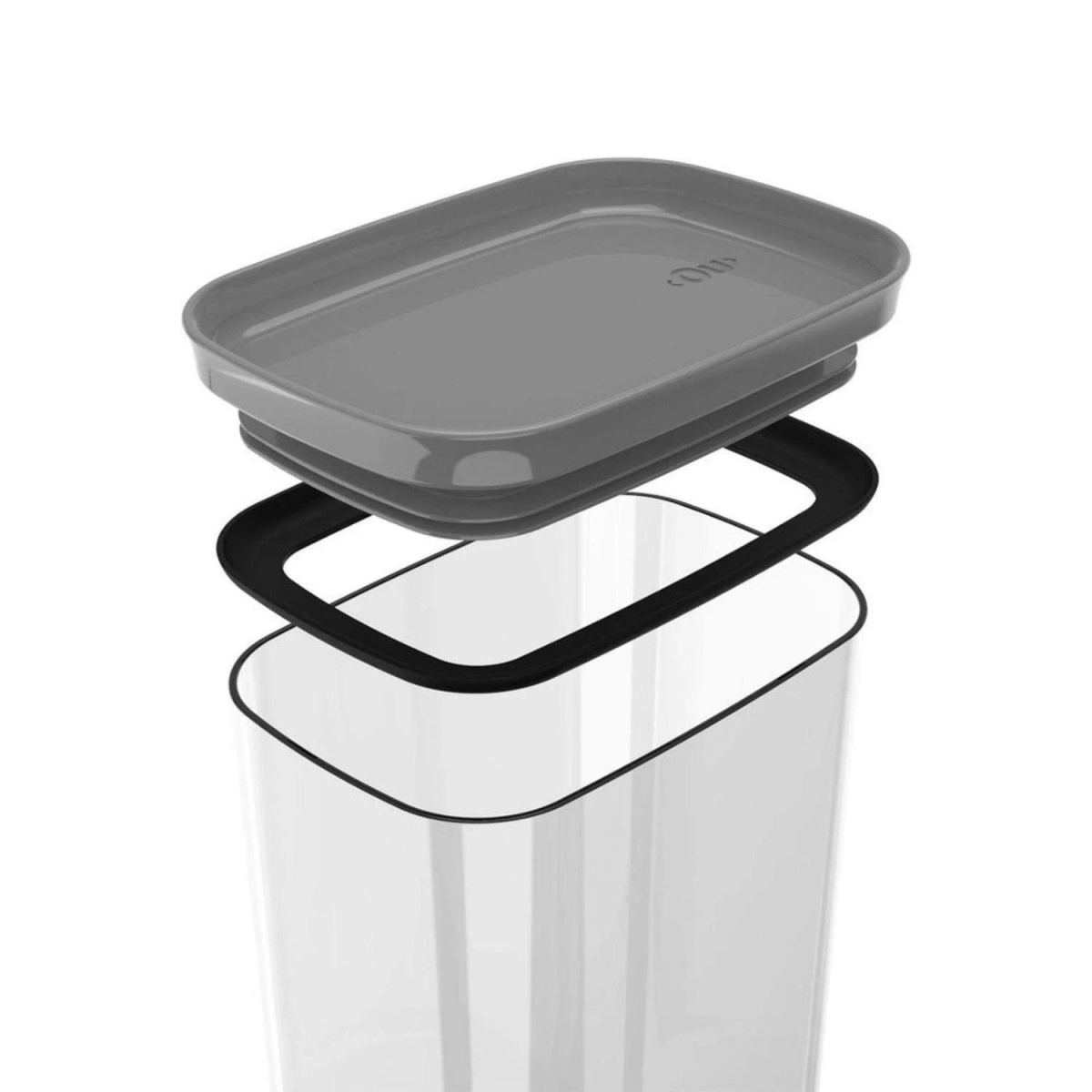 Pote Hermético Block Retangular - 2,3L - Chumbo - Ou