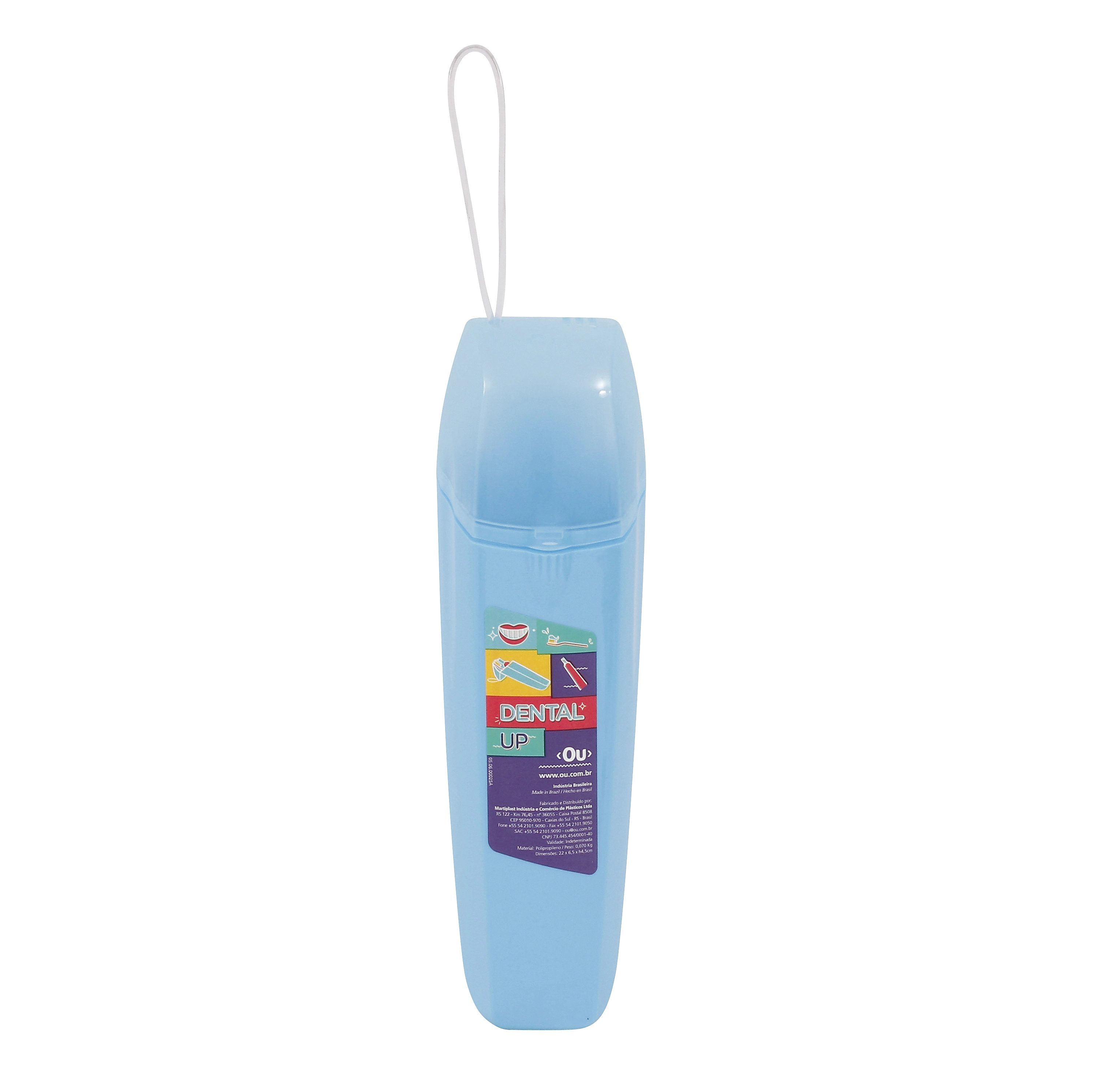 Estojo Porta Escovas De Dente Creme Dental Portátil Mala Azul