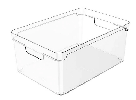 Caixa Organizadora Empilhável Transparente Cozinha OU 30x20x13cm Brinquedos