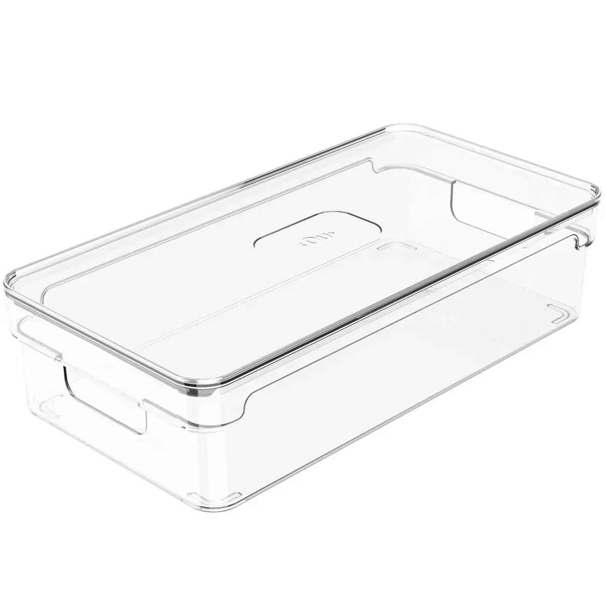 Organizador De Armário Com Tampa 30x15x7cm Caixa Organizadora Transparente Empilhável Clear OU