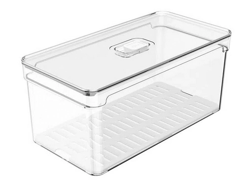 Organizador De Geladeira Porta Frutas Legumes Vegetais 5L Com Respiradouro Clear Fresh OU