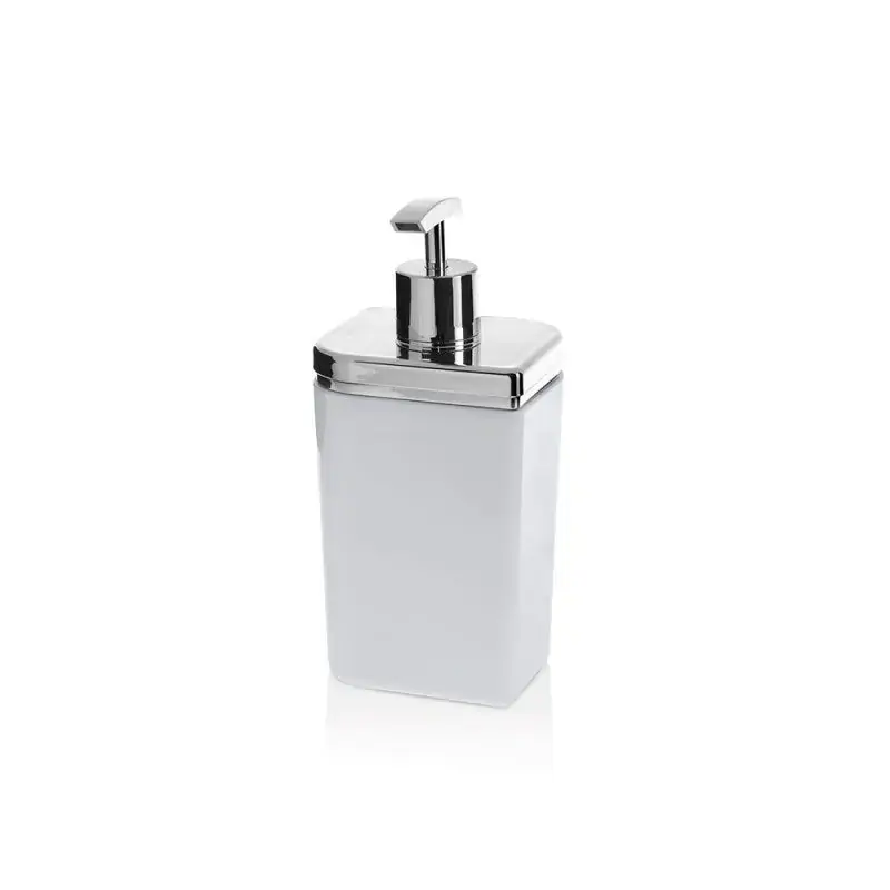 Porta Sabonete.liquido Cromo Pet.bco C/pto