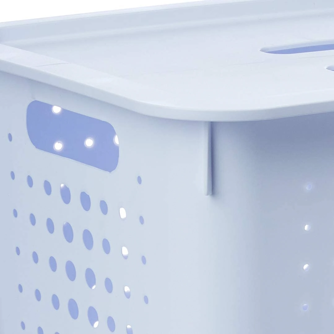 Cesto Para Roupas Organizador Lavanderia 47 Litros Plástico Branco