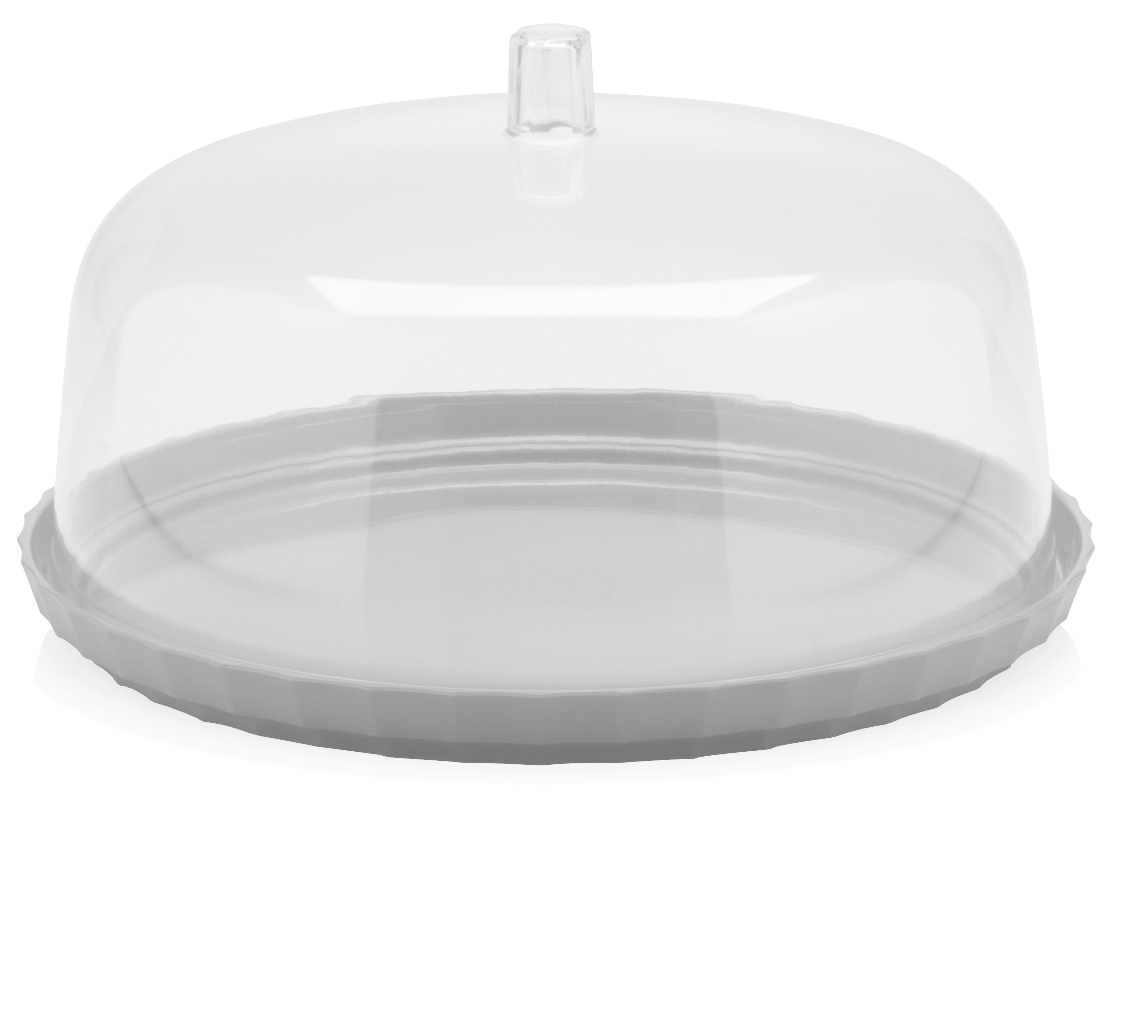 Boleira 30cm Porta Bolo Docinhos Bancada Prato Dois Lados Branco
