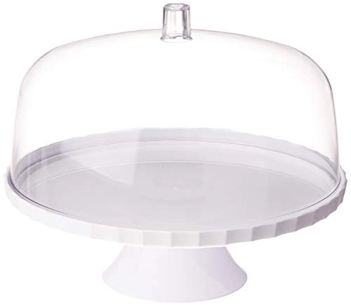 Boleira 25cm Porta Bolo Decoração Enfeite Mesa Bancada Festa Branco