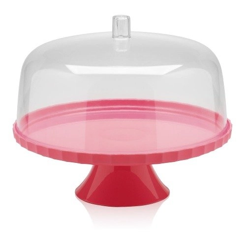 Boleira Ou 30cm C/base Rosa