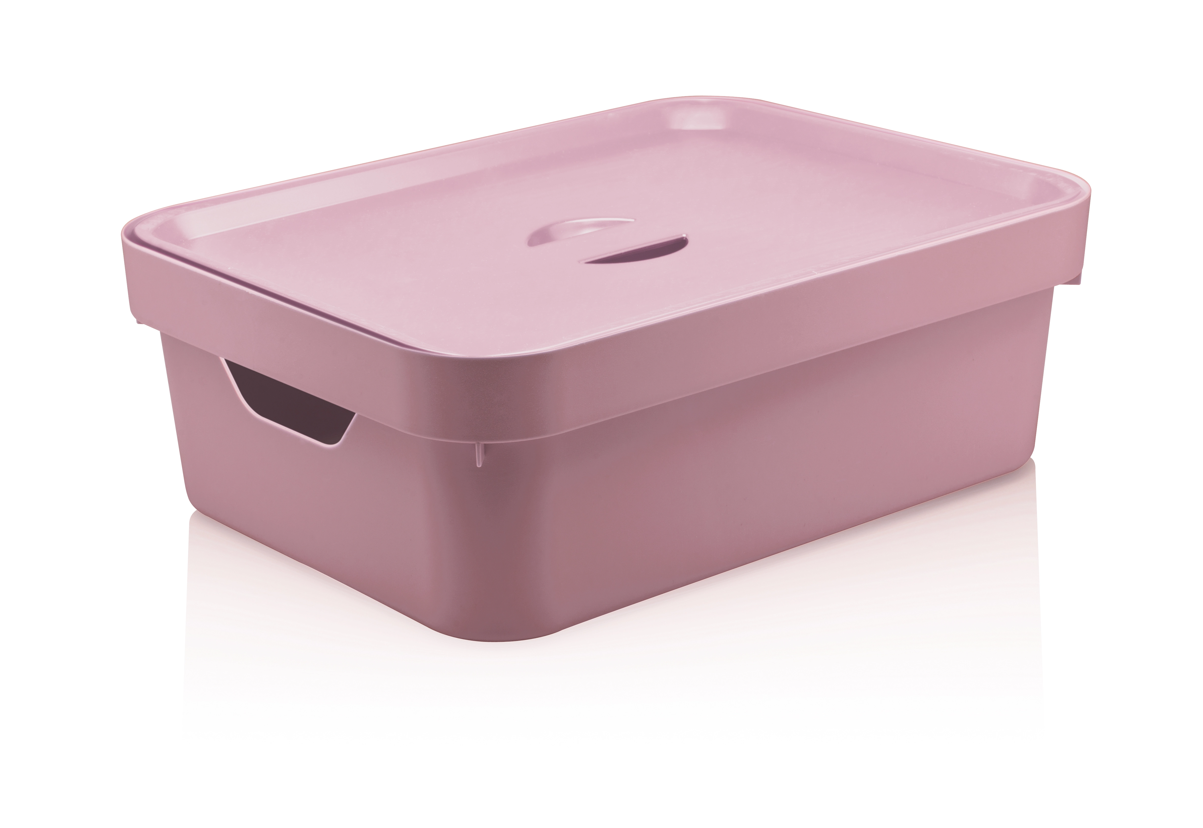 Caixa Organizadora Grande Para Closet 10l Com Tampa Nordi Rosa Quartzo
