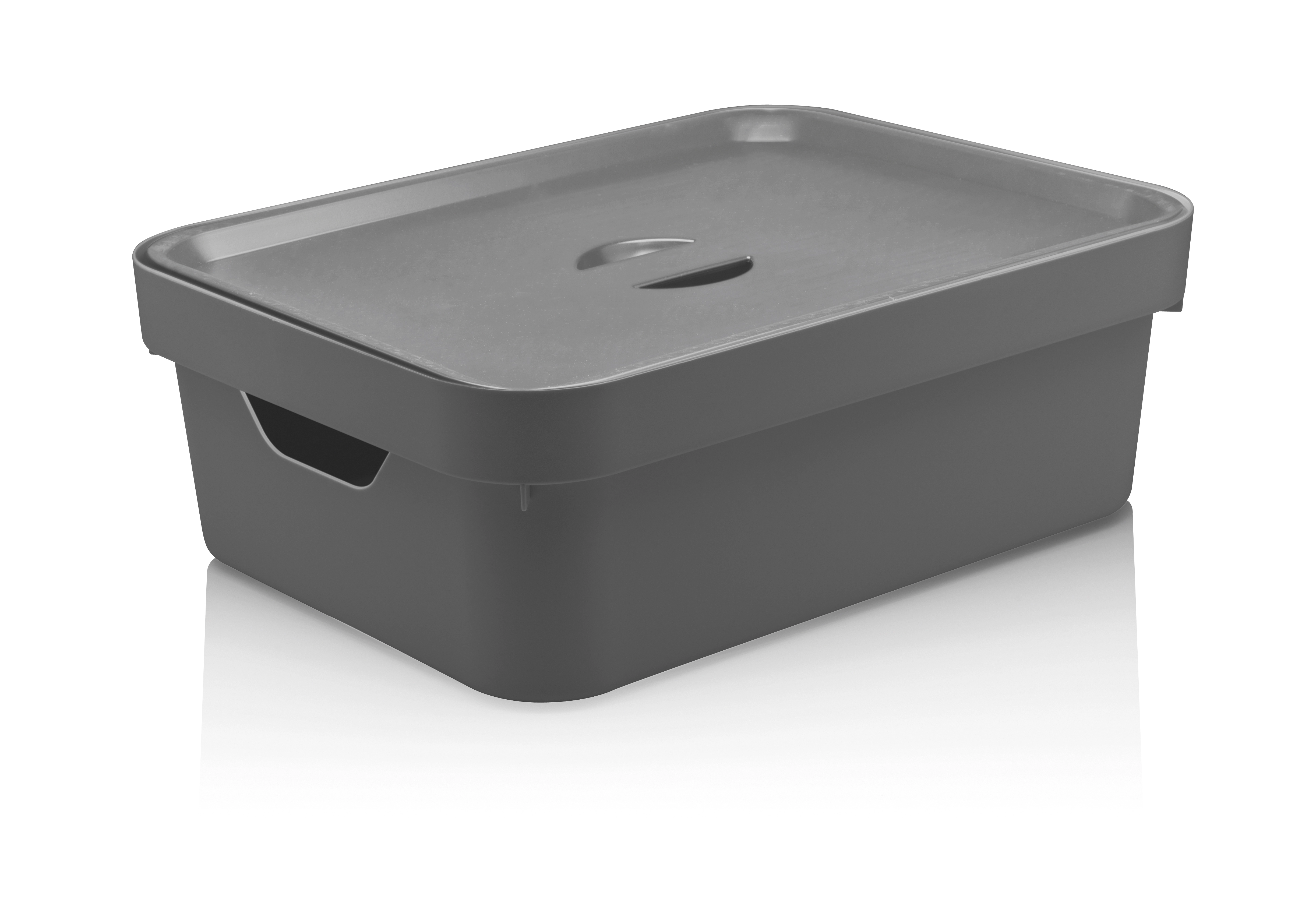 Caixa Organizadora 16L Caixa Plastica Cesto Organizador Cube Chumbo