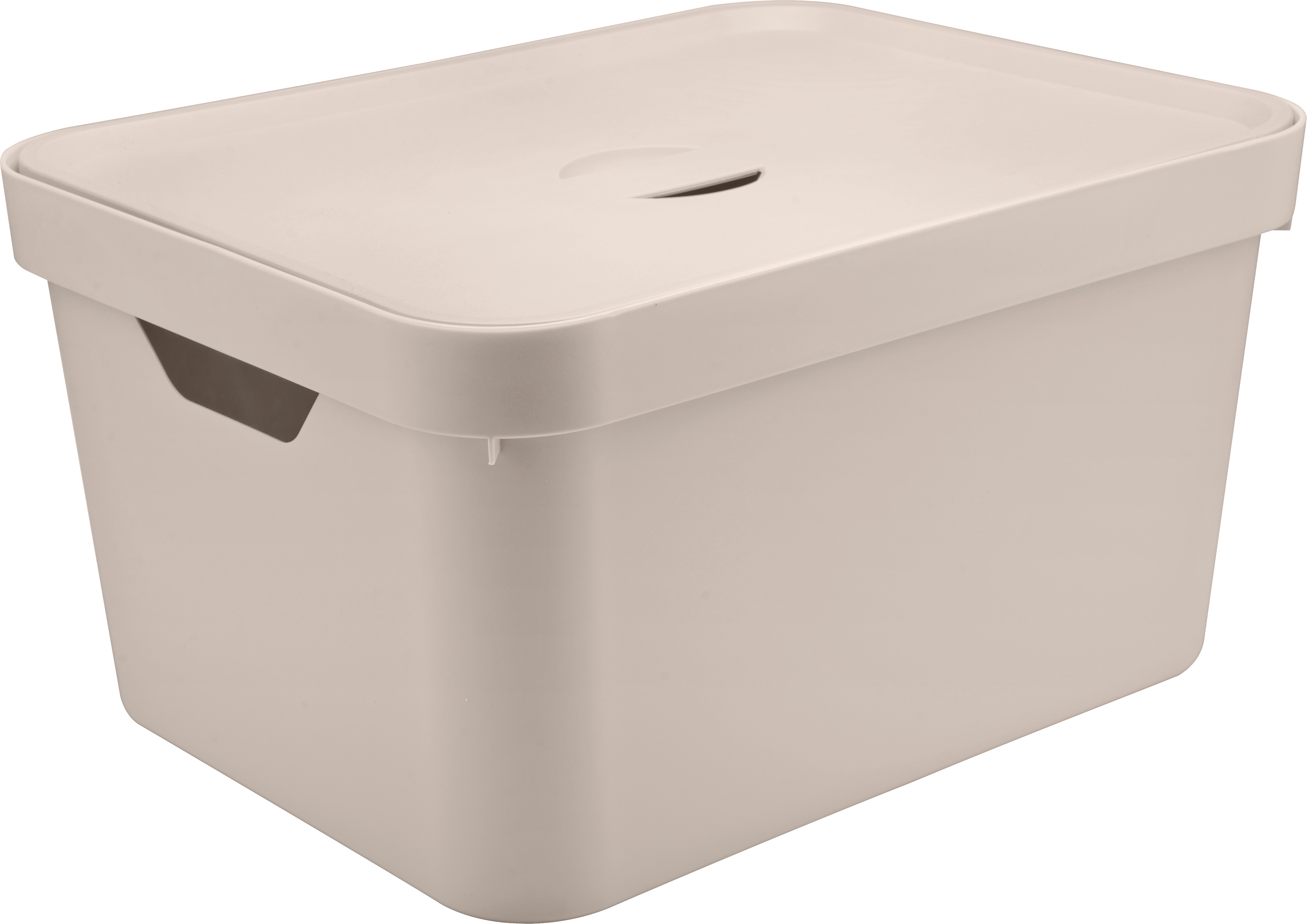 Caixa Plastica 32l Cube Nude C/tamp