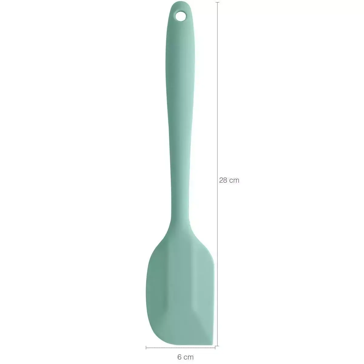 Espátula Reta De Silicone Lambe-Lambe Para Bolo Raspar Mexer Verde Menta