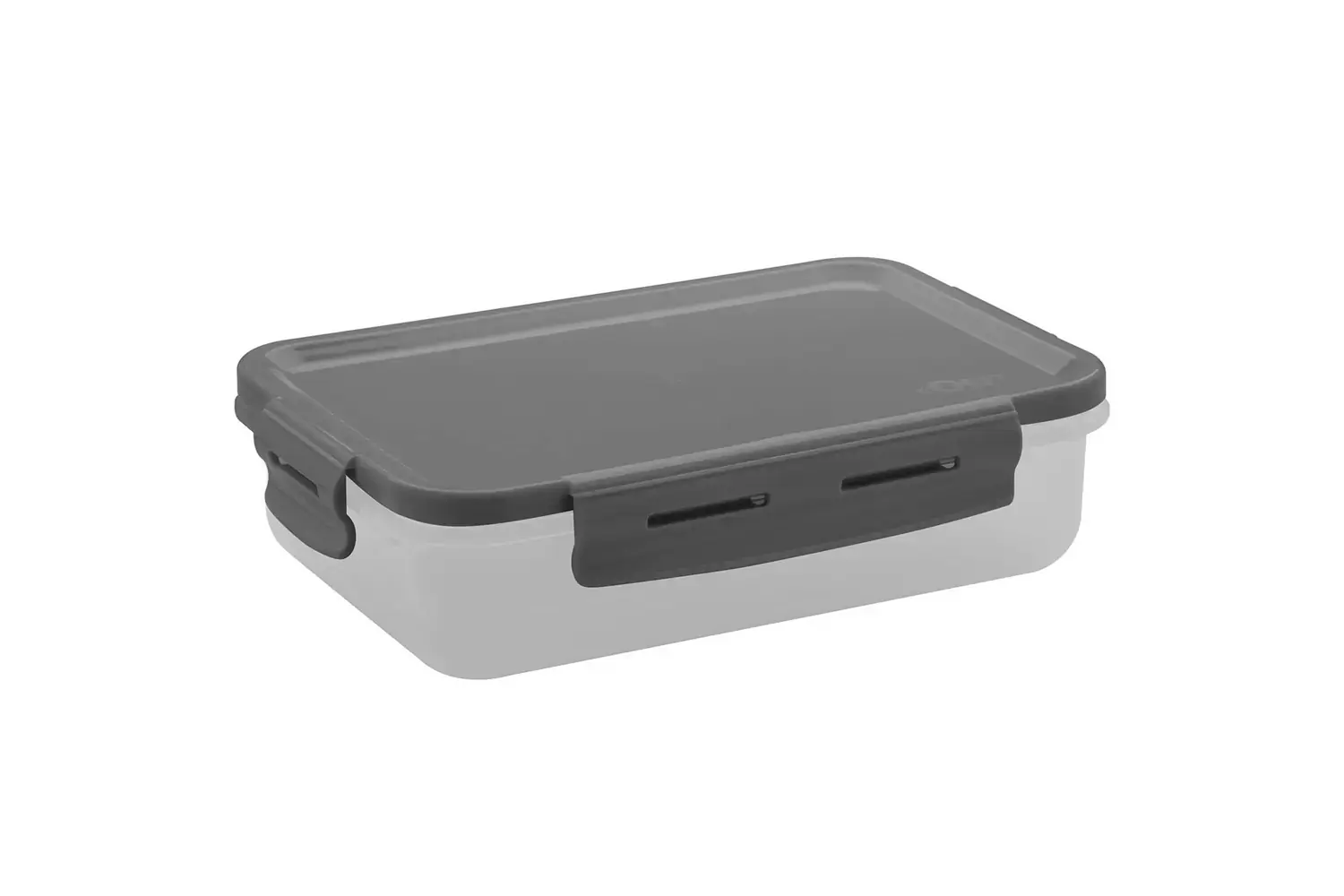 Pote Hermético Retangular 870ml Trava OU Click Lanche Chumbo