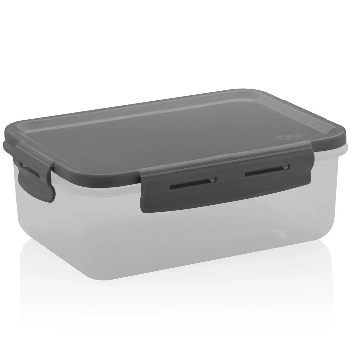 Pote Click Retangular 1280ml Com Tampa Hermética E Trava Chumbo