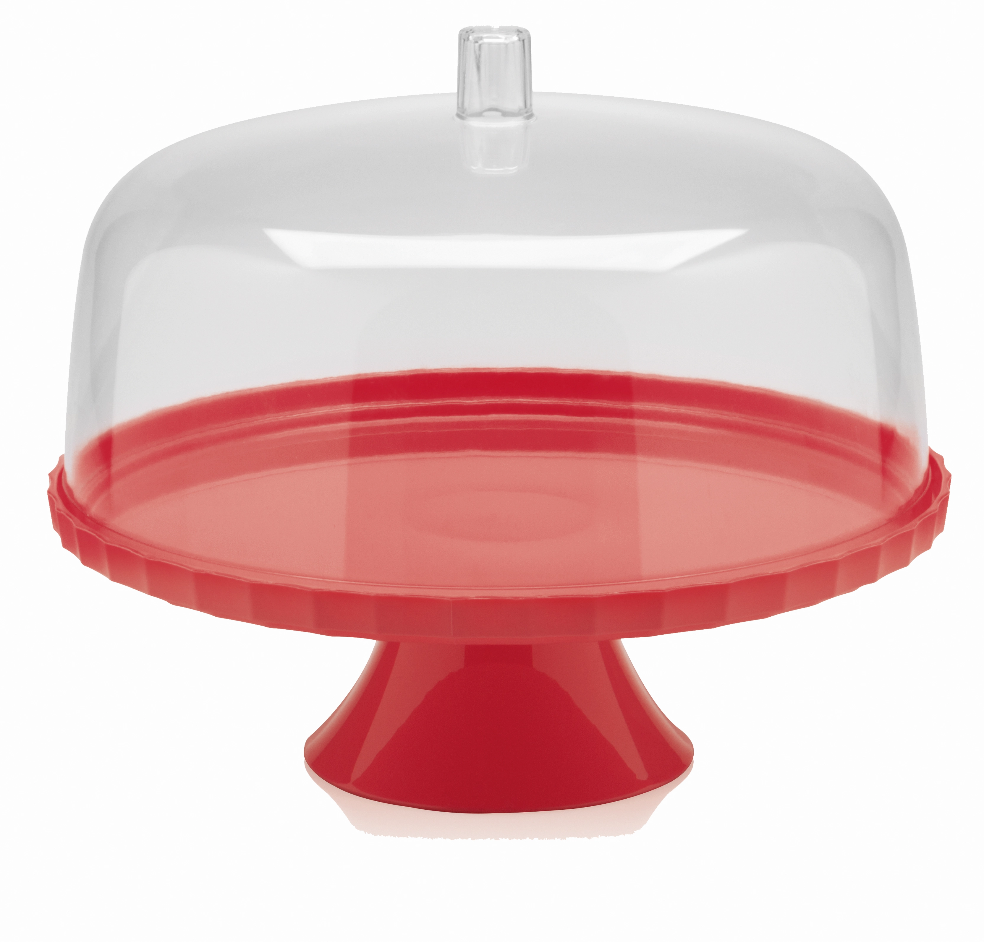Boleira 30cm Com Pe Vermelho Ou