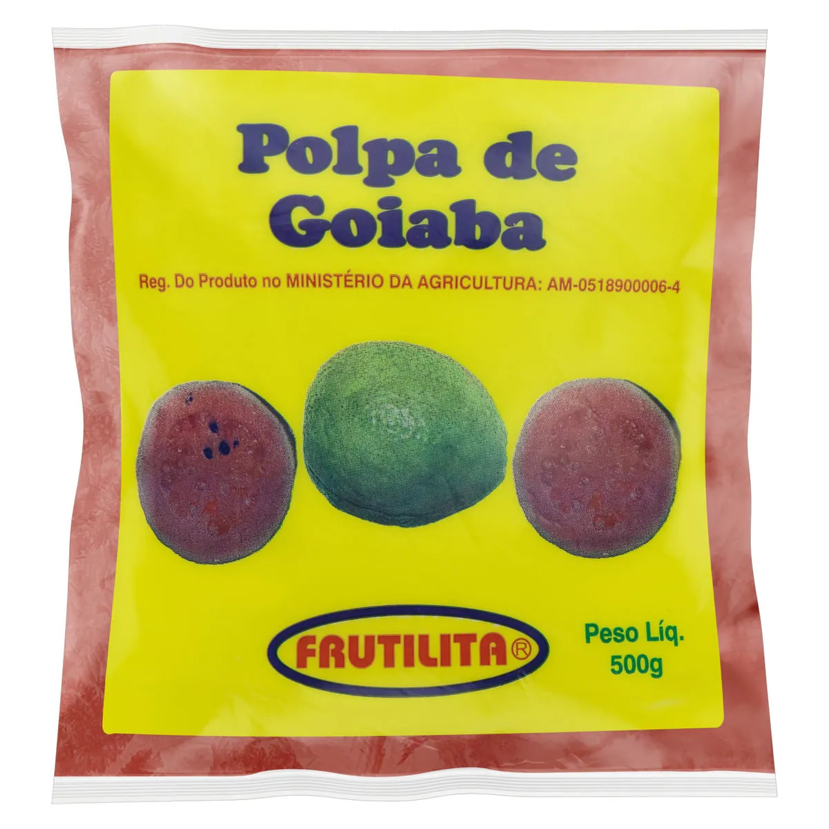 Polpa De Fruta Goiaba Frutilita Pacote 500g