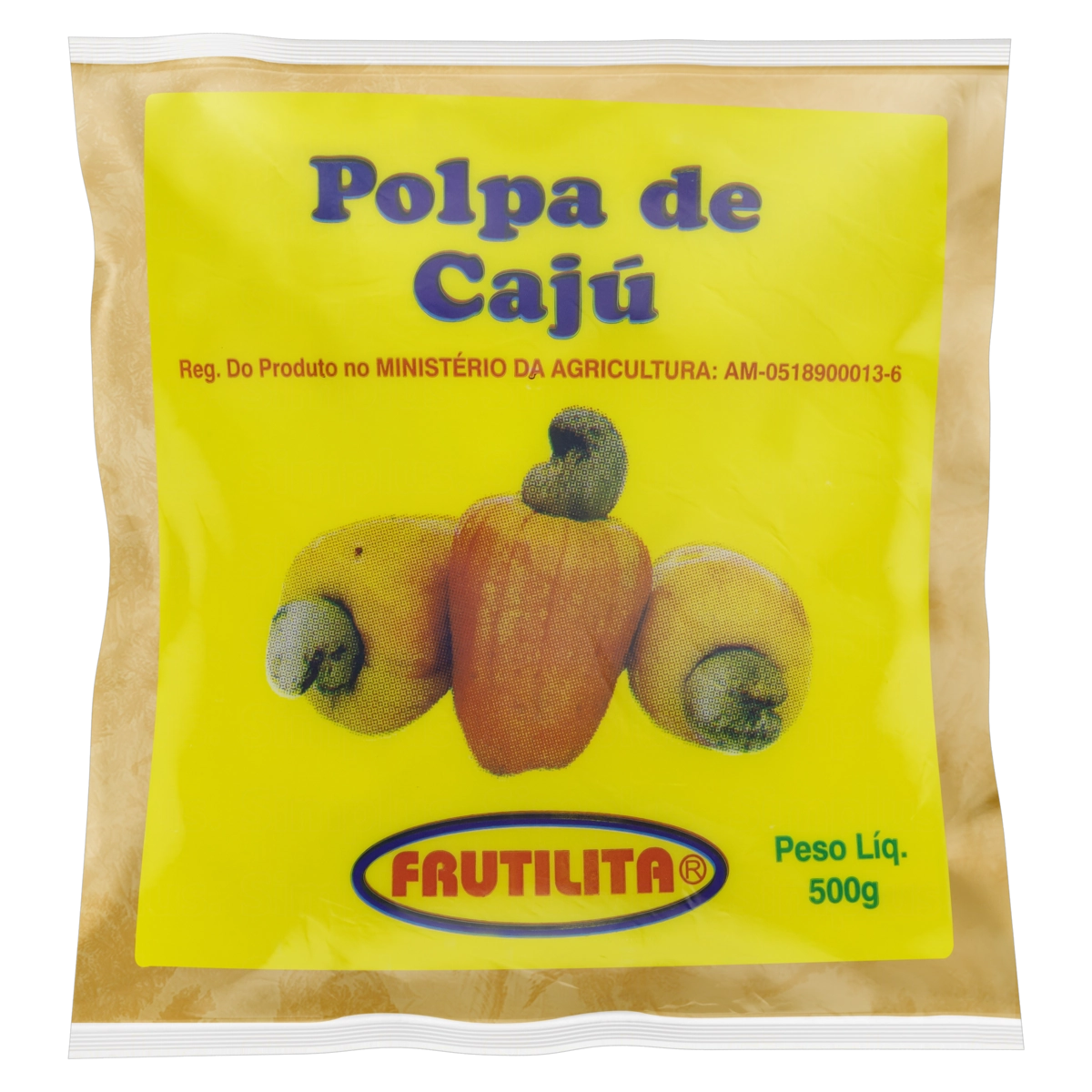 Polpa De Fruta Caju Frutilita Pacote 500g