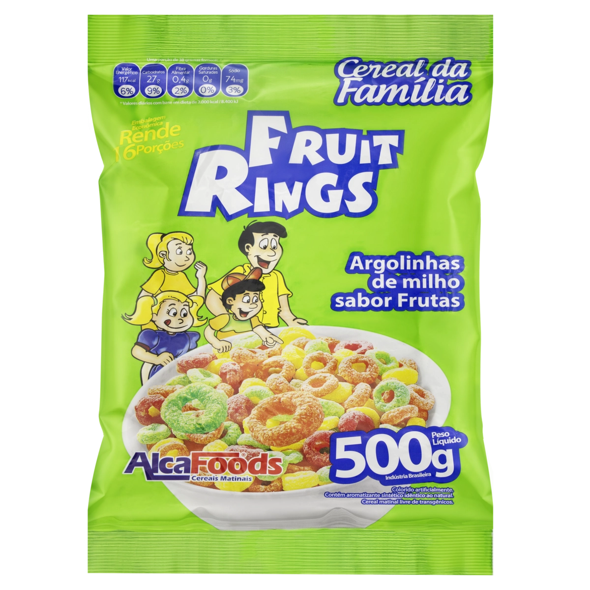 Cereal Matinal Frutas Fruit Rings Pacote 500g