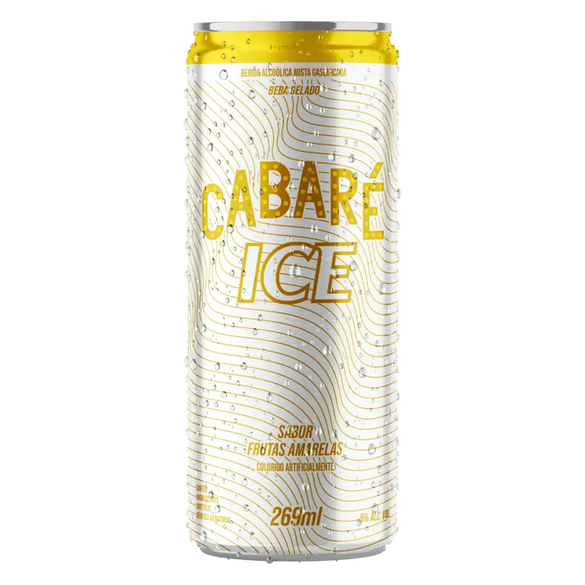 Bebida Mista Alcoólica Gaseificada Frutas Amarelas Cabaré Ice Lata 269ml