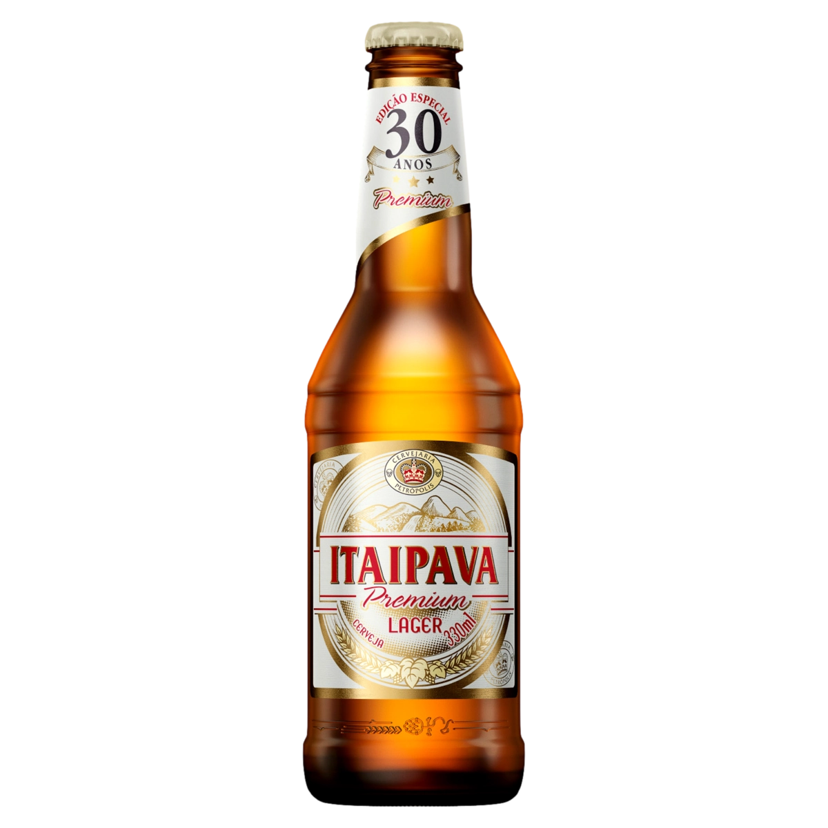 Cerveja Lager Premium Itaipava Garrafa 330ml Edição Especial 30 Anos
