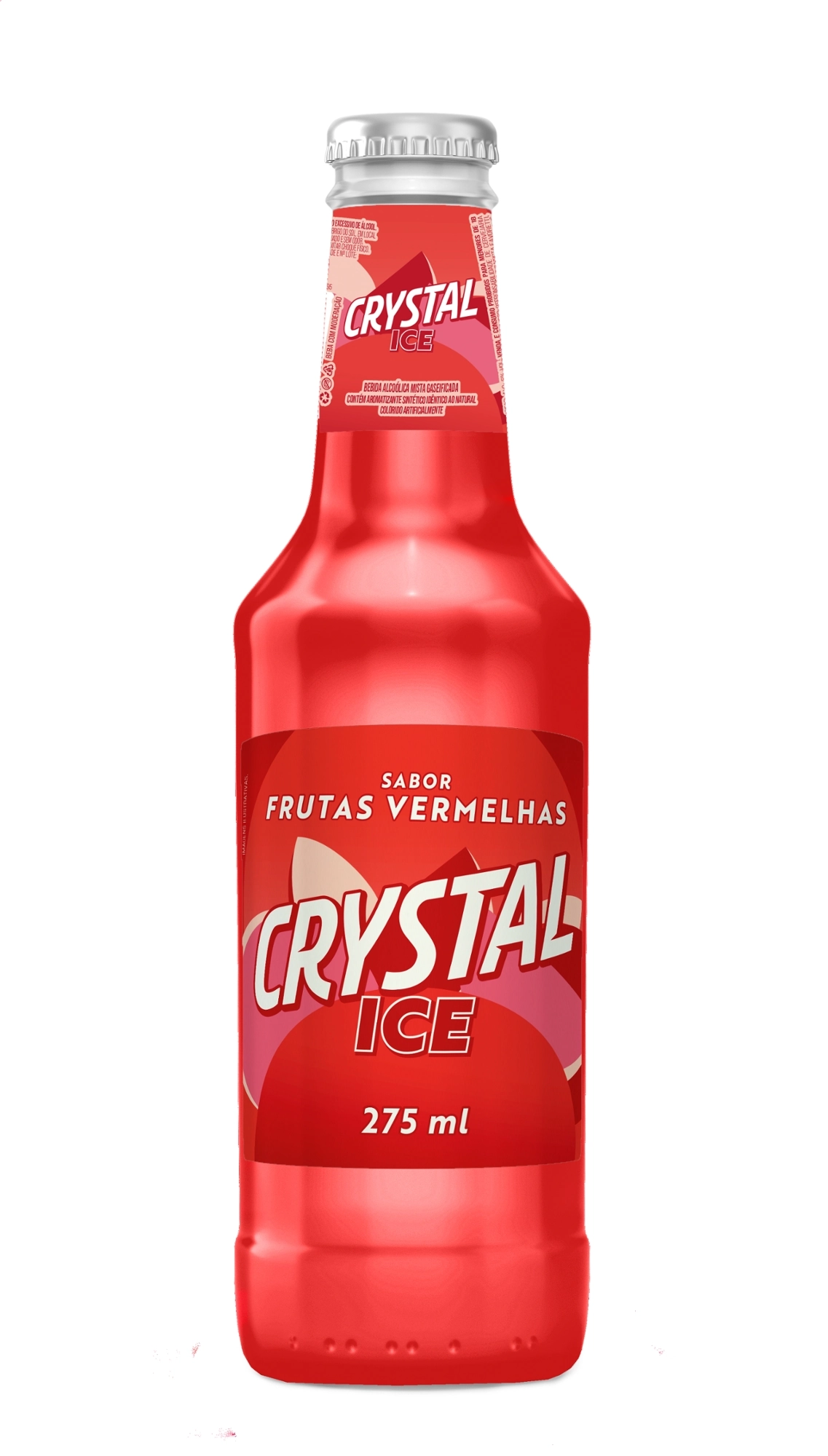 Bebida Mista Alcoólica Gaseificada Frutas Vermelhas Crystal Ice Garrafa 275ml