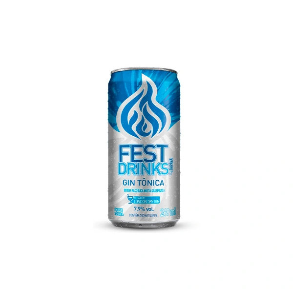 Bebida Mista Alcoólica Gaseificada Gin Tônica Fest Drinks Lata 269ml