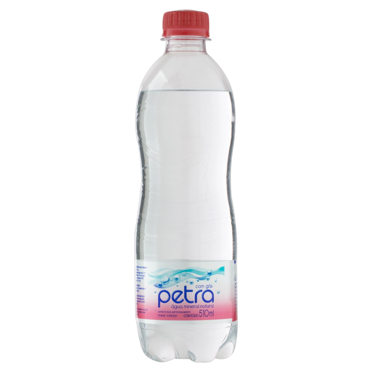 água Mineral Natural Com Gás Petra Garrafa 510ml