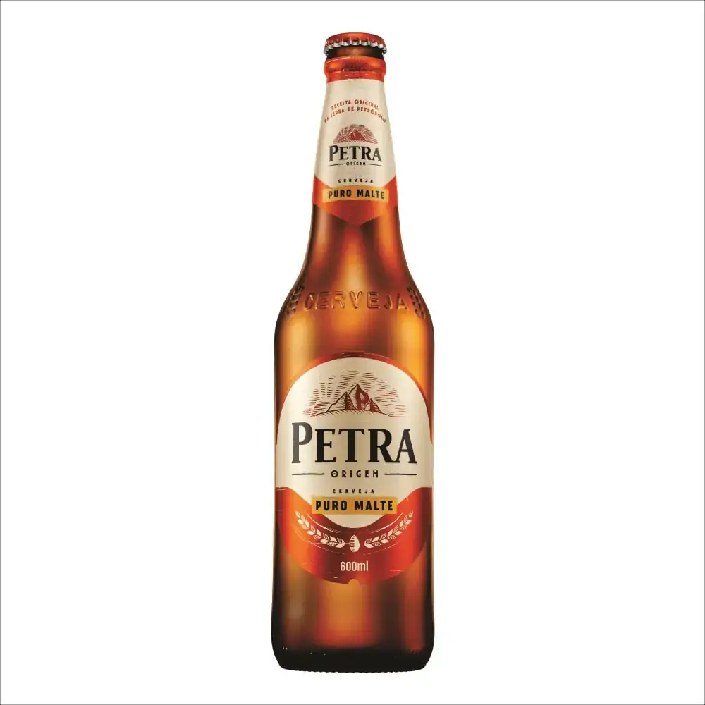 Pack Cerveja American Lager Puro Malte Petra Origem Garrafa 12 Unidades 600ml Cada