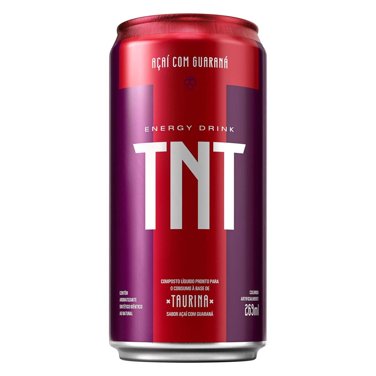 Pack Energético Açaí Com Guaraná Tnt Lata 4 Unidades 269ml Cada