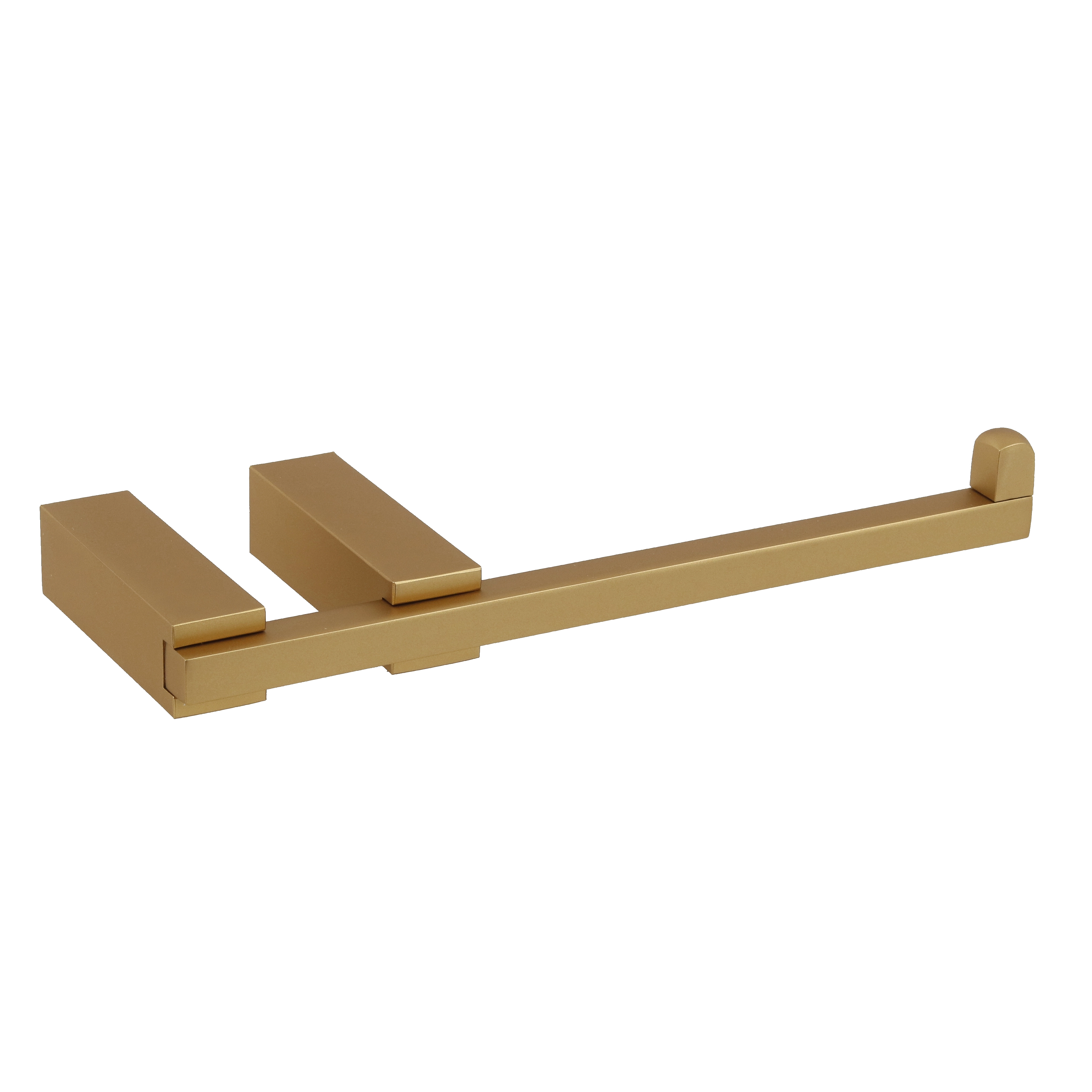 Porta Papel Higiênico Folk Metal Simples Dourado Fosco Quartzo Fani