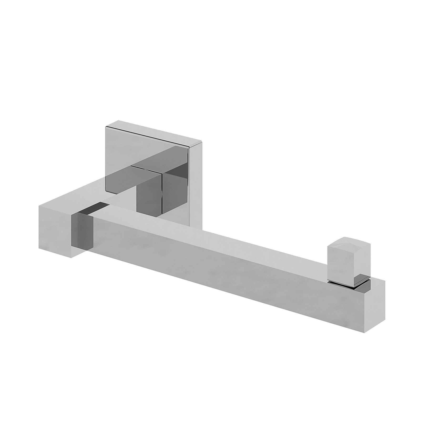 Porta Papel Higiênico Parede Metal Prata Simples Versata Fani