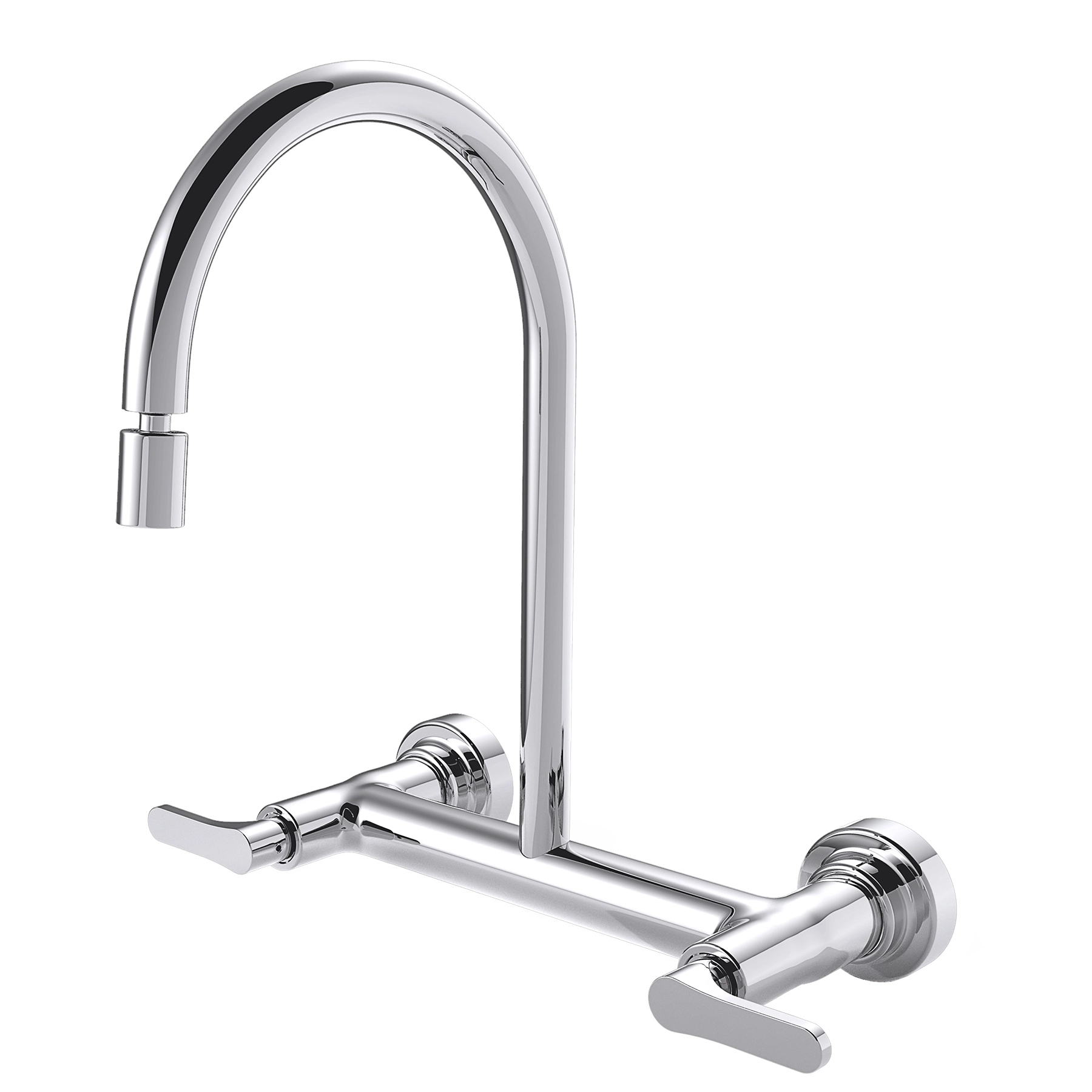 Torneira Misturador de Parede para Cozinha com Bica Alta Cromada Clean Fani