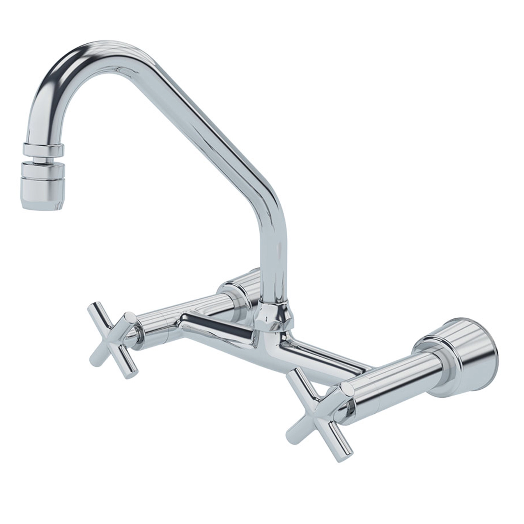 Torneira Misturador de Parede para Cozinha com Bica Alta Cromada Jade Fani