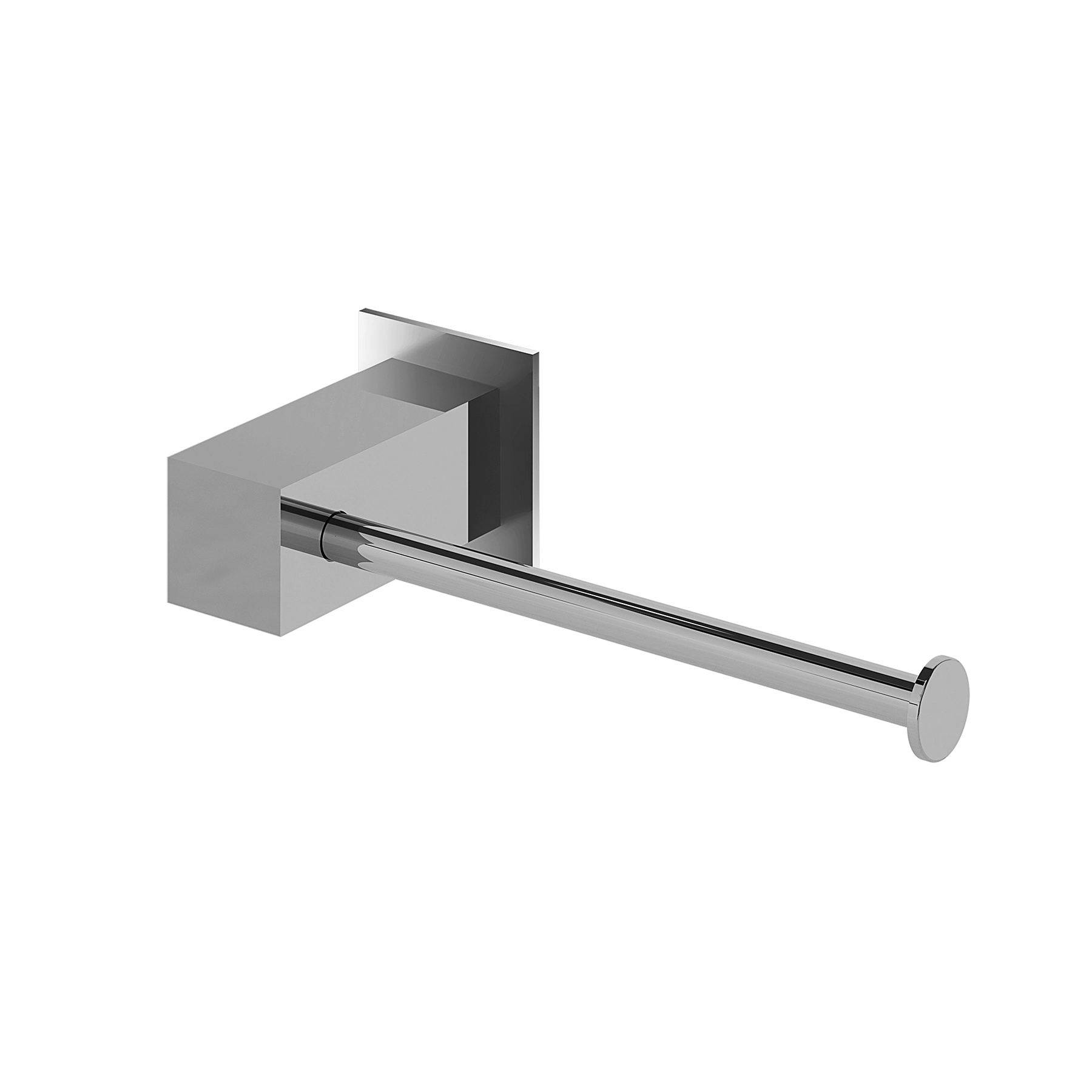 Porta Papel Higiênico Parede Metal Prata Simples Bella Fani