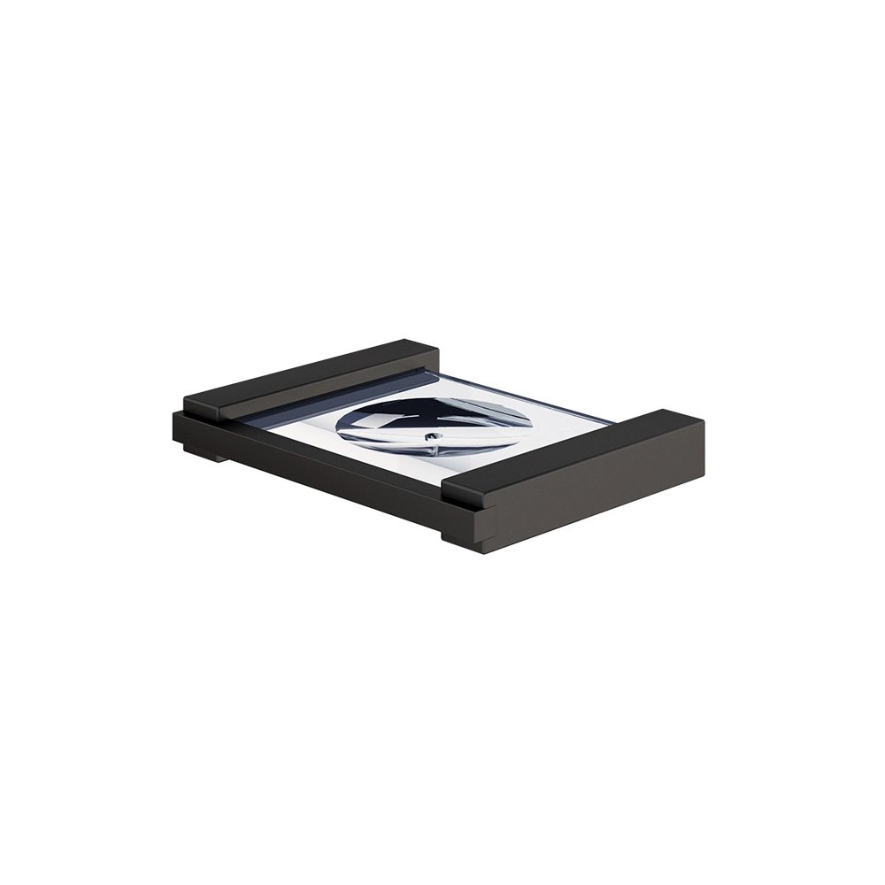 Saboneteira Parede Metal Quadrada Quartzo Black