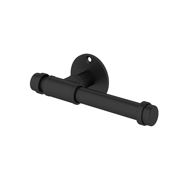Porta Papel Higiênico Industrial Metal Simples Preto Fosco Fani