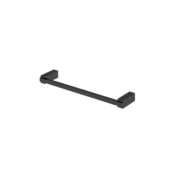 Porta Toalha Rosto Simples Metal Preto Brilhante Quartzo BL140 Fani