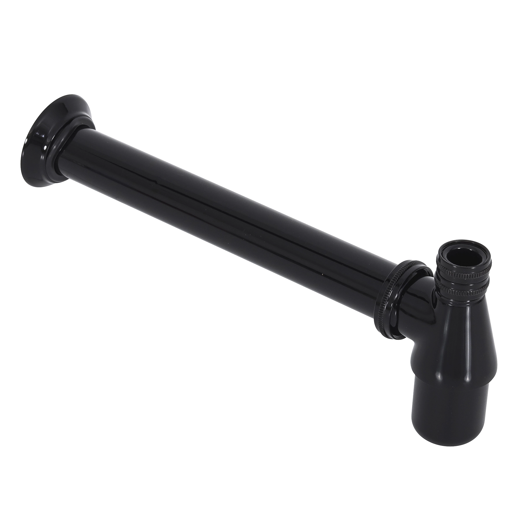 Sifão com Copo para Banheiro Preto Brilhante 1x1.1/2" 30cm Fani