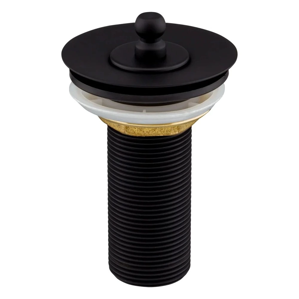 Valvula Para Lavatorio Sem Ladrao Preta Fosco 1605 Bk