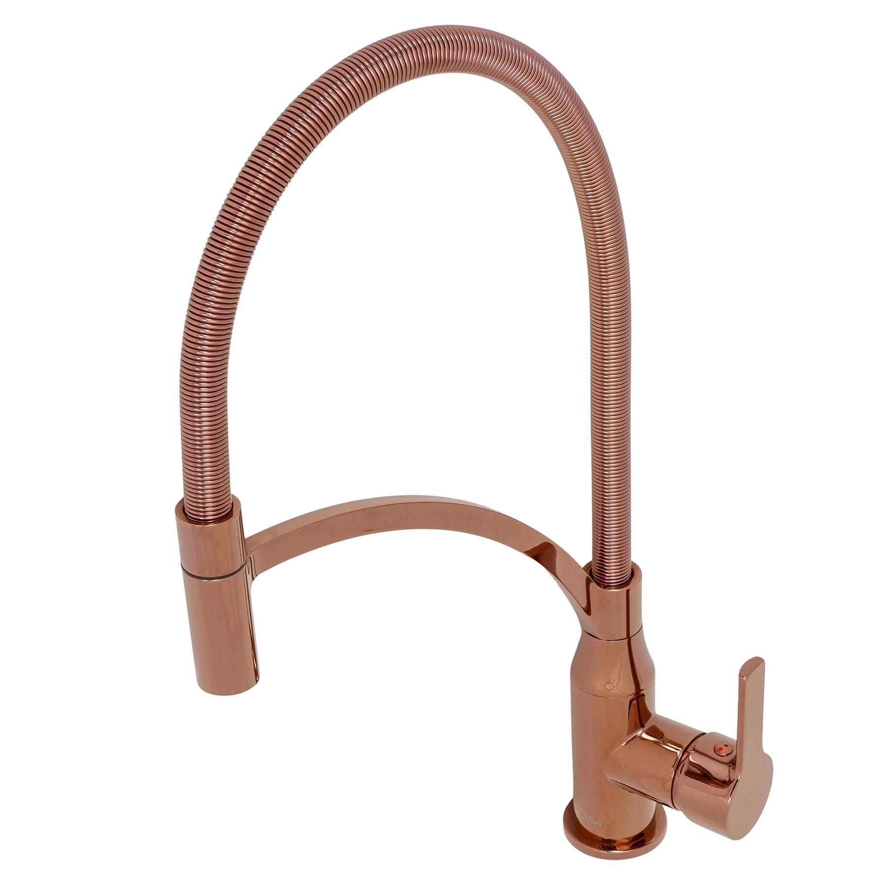 Torneira Monocomando Gourmet de Pia para Cozinha com Bica Alta Flexível Rose Gold Gourmet Fani