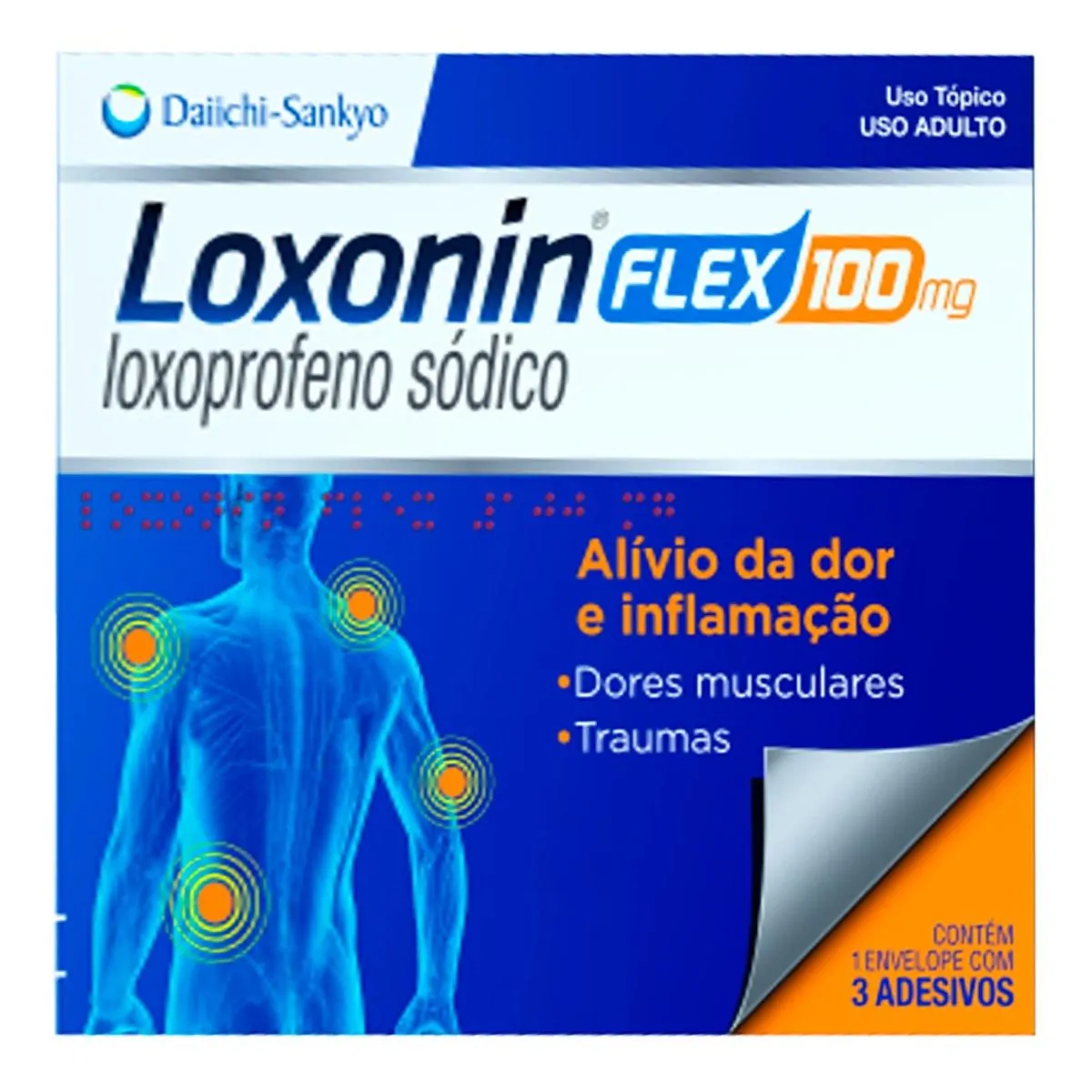 Loxonin Flex 100mg Ades Transd Ct Env Al Plas Pe X 3