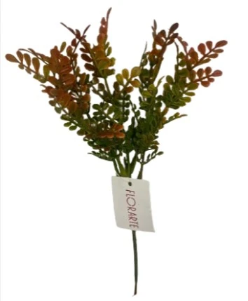 Folhagem Pick Grass C/print Plastico X5 Laranja Outono 20cm Florarte