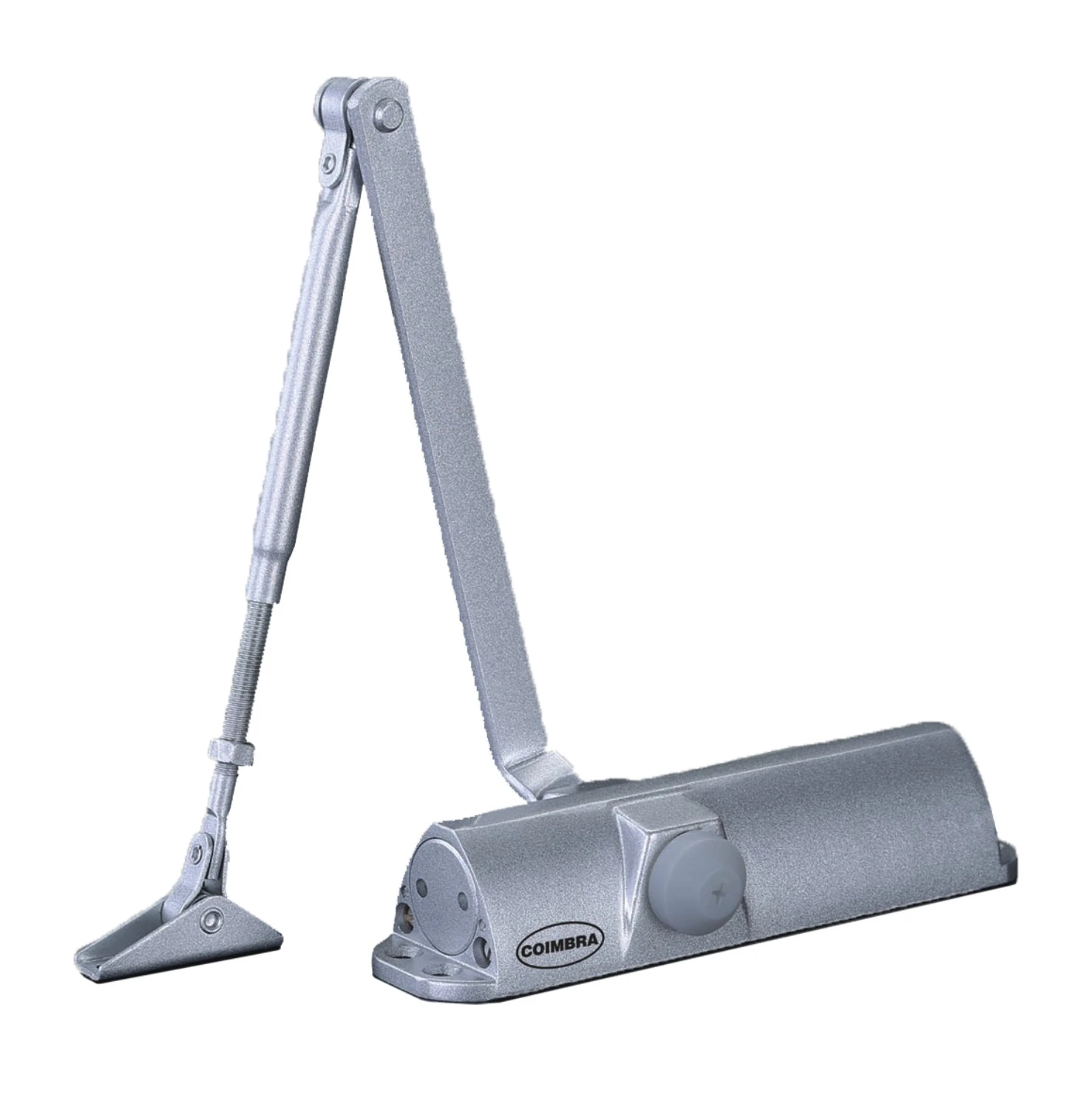 Mola Hidráulica Aérea MHA505 Coimbra Triangular - Prata - Portas de até 65 Kgs