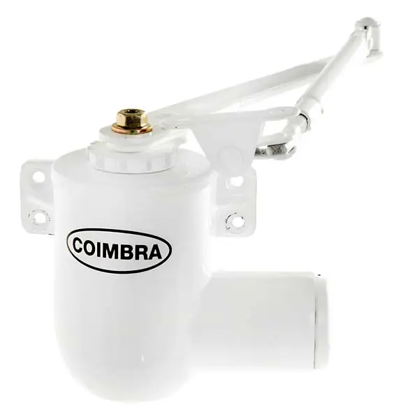 Mola para Porta 180º 80kg Alumínio Branco Coimbra