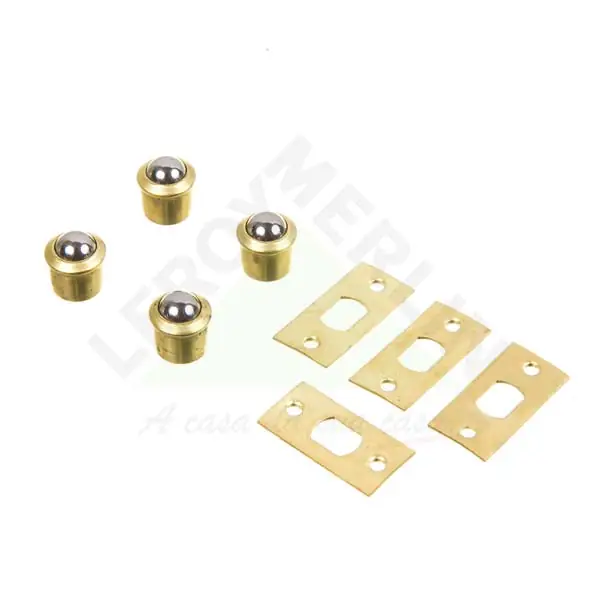Fecho para Móveis Simples Ferro Latonado Dourado 10x8mm Coimbra